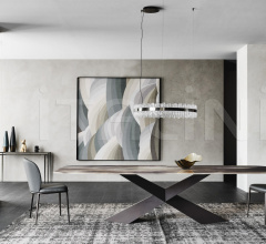 Стол обеденный Tyron CrystalArt Стол обеденный Tyron CrystalArt фабрика Cattelan Italia