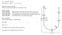 Подвесной светильник Sliver - U version Atelier Areti