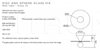 Настенный светильник Disc and Sphere Glass Atelier Areti