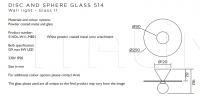 Настенный светильник Disc and Sphere Glass Atelier Areti