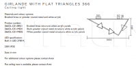 Потолочный светильник Triangle with flat triangles Atelier Areti