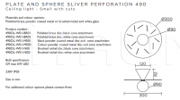 Потолочный светильник Disc and Sphere Sliver Perforation Atelier Areti