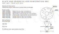 Потолочный светильник Disc and Sphere Sliver Perforation Atelier Areti