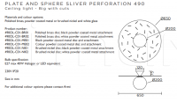 Настенный светильник Disc and Sphere Sliver Perforation Atelier Areti