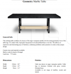 Стол обеденный Geometry Marble Table Duistt