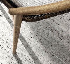 Итальянские Уличные стулья - Стул с подлокотниками Fynn Outdoor фабрика Minotti