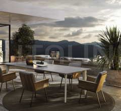 Итальянские Уличные стулья - Стул с подлокотниками Daiki Outdoor фабрика Minotti