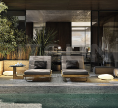 Итальянские Уличная мебель - Пуф Sunray Luke фабрика Minotti