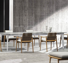 Итальянские Уличные стулья - Стул с подлокотниками Fynn Outdoor фабрика Minotti