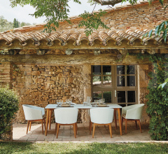 Итальянские Уличные столы - Стол обеденный Arc 76209 Итальянские Уличные столы - Стол обеденный Arc 76209 фабрика Point 1920