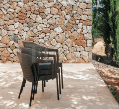 Итальянские Уличная мебель - Стул с подлокотниками Caddie 71207 фабрика Point 1920