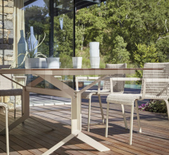 Итальянские Уличные столы - Стол обеденный KEY WEST 4221H Итальянские Уличные столы - Стол обеденный KEY WEST 4221H фабрика Roberti Rattan