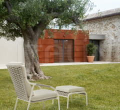 Итальянские Уличная мебель - Пуф CAPRI 4316 фабрика Roberti Rattan