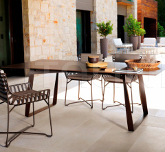 Итальянские Уличные столы - Стол обеденный HAMPTONS GRAPHICS 9727/9728/9729 Итальянские Уличные столы - Стол обеденный HAMPTONS GRAPHICS 9727/9728/9729 фабрика Roberti Rattan