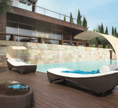 Итальянские Уличные шезлонги - Шезлонг SAINT TROPEZ 9568 фабрика Roberti Rattan