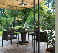 Итальянские Уличные столы - Стол обеденный SAINT TROPEZ 9542 Итальянские Уличные столы - Стол обеденный SAINT TROPEZ 9542 фабрика Roberti Rattan