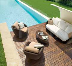 Итальянские Уличные столики - Кофейный столик SAINT TROPEZ 9557 фабрика Roberti Rattan