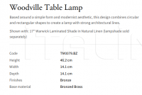Настольная лампа Woodville Vaughan