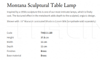 Настольная лампа Montana Sculptural TM0031.BR Vaughan