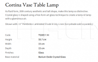 Настольная лампа Cortina Vase TG0057.NI Vaughan