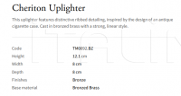 Настольный светильник Cheriton Uplighter TM0092.BZ Vaughan