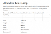 Настольная лампа Abbeyleix TC0032.XX Vaughan