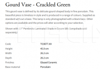 Настольная лампа Gourd Vase - Crackled Green TC0077.XX Vaughan