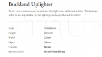 Настольный светильник Buckland Uplighter TM0094.NI Vaughan