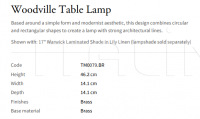 Настольная лампа Woodville TM0079.BR Vaughan