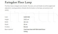 Напольный светильник Faringdon SL0044.BZ Vaughan