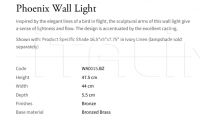 Настенный светильник Phoenix WA0015.BZ Vaughan