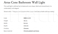 Настенный светильник Arras Cone Bathroom WB0014.CH Vaughan