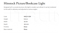 Настенный светильник Hinstock Picture/Bookcase WA0299.BR Vaughan