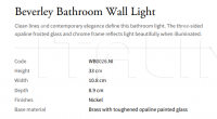 Настенный светильник Beverley Bathroom WB0026.NI Vaughan