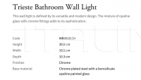 Настенный светильник Trieste Bathroom WB0023.CH Vaughan