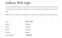Настенный светильник Sudbury WA0214.BR Vaughan