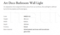 Настенный светильник Art Deco Bathroom WB0009.NI Vaughan
