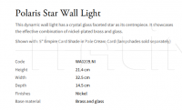 Настенный светильник Polaris Star WA0209.NI Vaughan