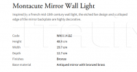Настенный светильник Montacute Mirror WA0114.BZ Vaughan