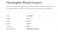 Подвесной светильник Huntingdon Round CL0006.BR Vaughan