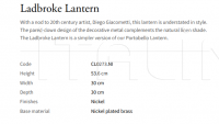Подвесной светильник Ladbroke CL0273.N Vaughan