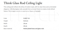 Подвесной светильник Thirsk Glass Rod CL0207.NI Vaughan