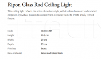 Подвесной светильник Ripon Glass Rod CL0210.BR Vaughan