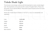 Подвесной светильник Toledo Shade CL0191.BR Vaughan