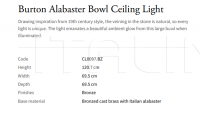 Подвесной светильник Burton Alabaster Bowl CL0097.BZ Vaughan
