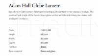 Подвесной светильник Adam Hall Globe CL0031.BR Vaughan
