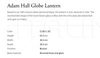 Подвесной светильник Adam Hall Globe CL0031.BZ Vaughan
