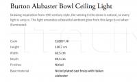 Подвесной светильник Burton Alabaster Bowl CL0097.NI Vaughan