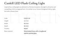 Потолочный светильник Catskill LED Flush CL0233.NI Vaughan