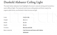 Потолочный светильник Dunkeld Alabaster CL0102.BG Vaughan